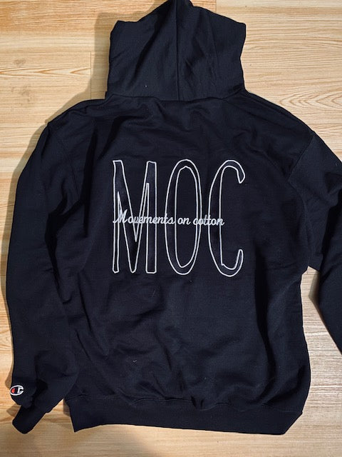 Movements on Cotton Embroidered Hoodie
